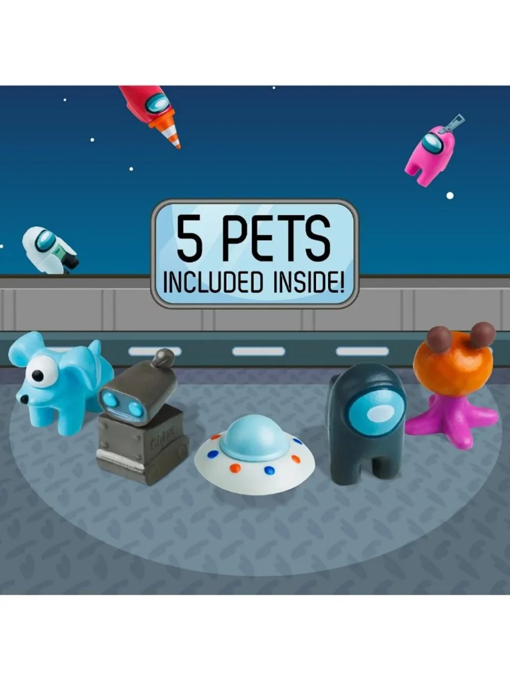 Collectible Action Figures Pack of 8 - Among Us Crewmates & Imposter Toys